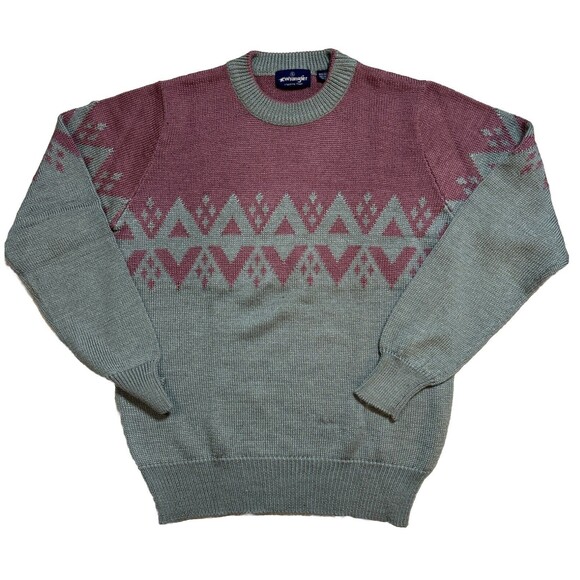 Wrangler Womens SZ S pullover Sweater argyle Casual Winter Fall Cozy wool blend - Picture 1 of 7